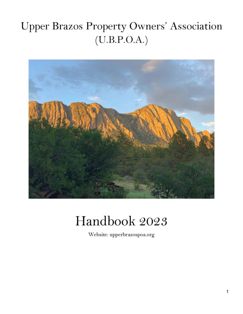 Upper Brazos POA Handbook